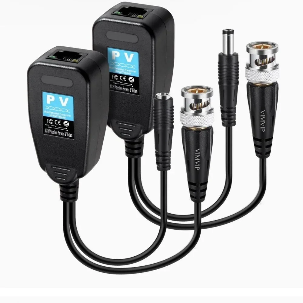 HD-CVI TVI AHD video balun Wire Conection Transmitter Bundle 9 Sets